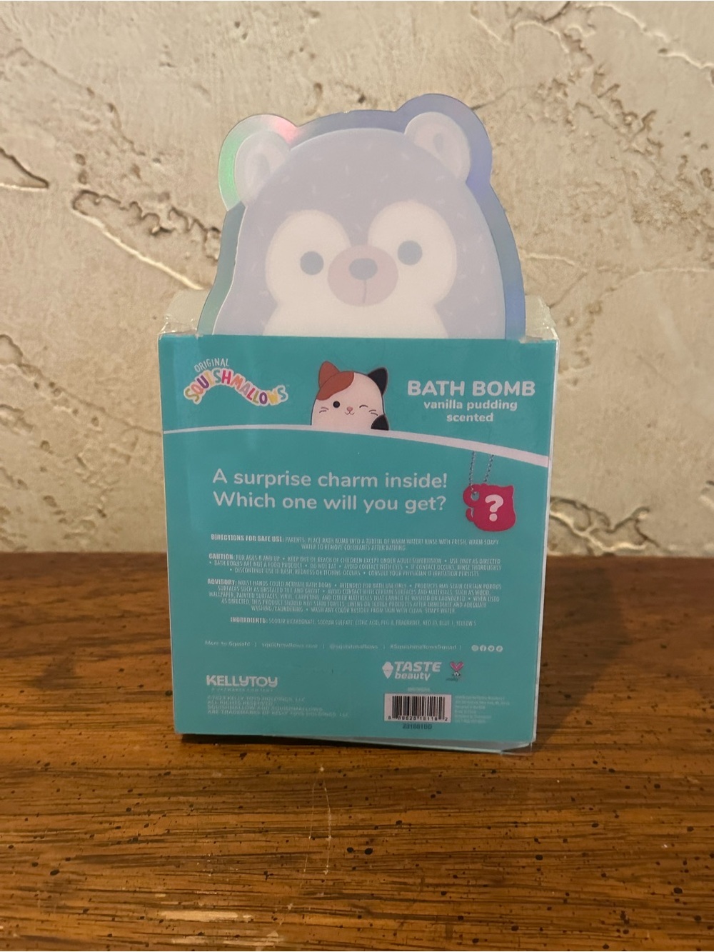 Squishmallows Bath Bomb Vanilla Pudding Scent with Charm Inside 5.29 oz NEW - Picture 2 of 6
